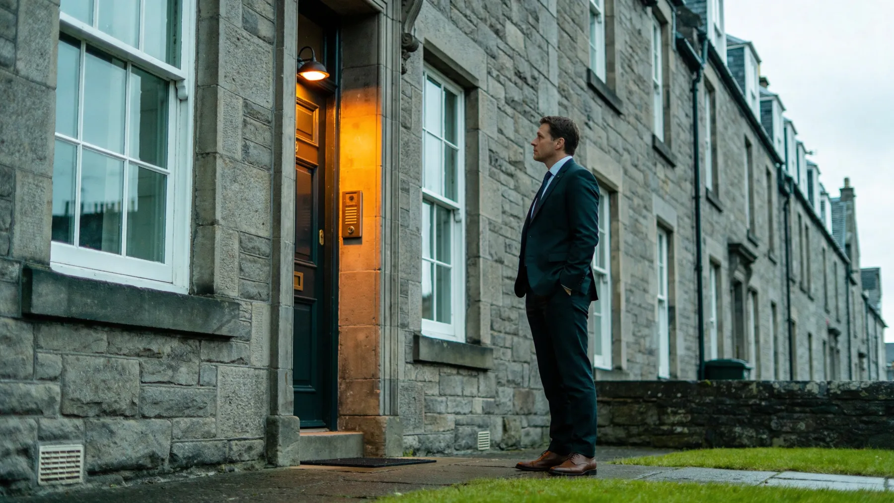 A well maintained mixed-use commercial building in a Scottish city