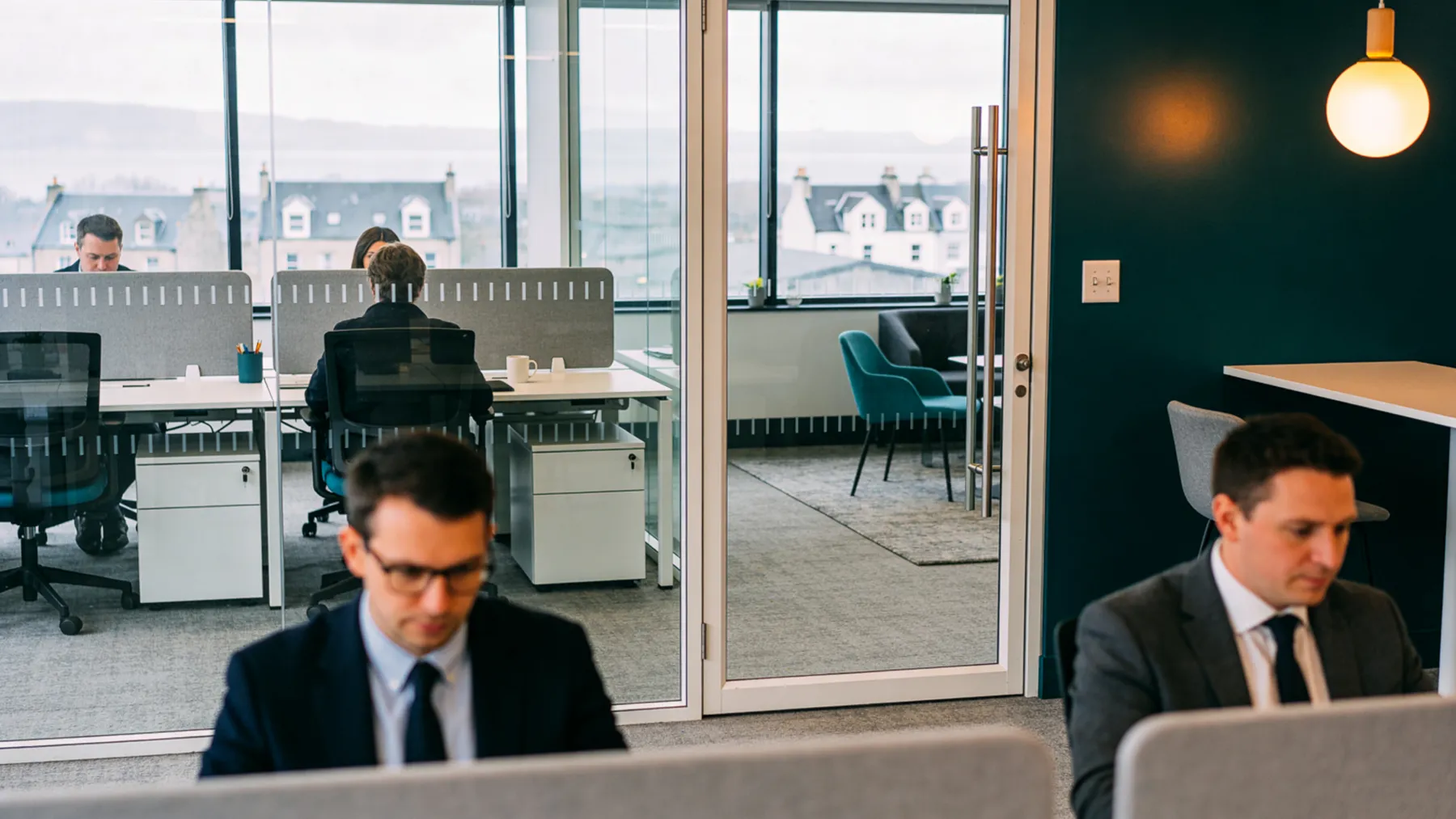 A bright modern Scottish office workplace